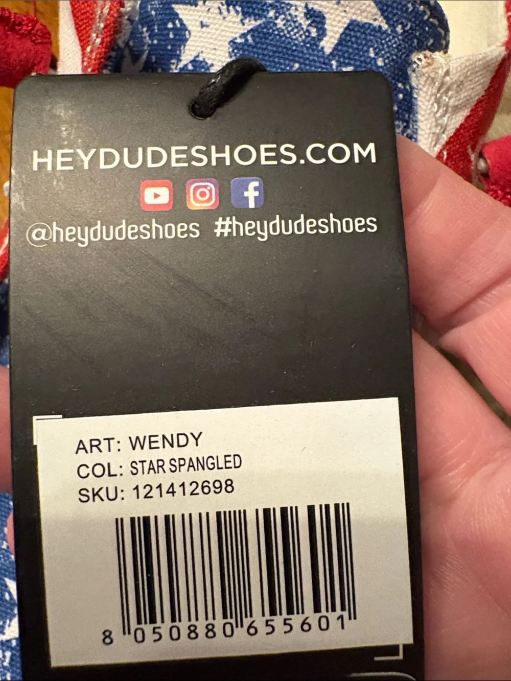 HEY DUDE Wendy Star Spangled shoes. size 11 women’s - Picture 6 of 6